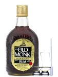 Old Monk 12 Jahre Indien 0,7 Liter + 2 Glencairn Gläser + Einwegpipette 1 Stück