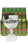 Salitos Tequila Bier Aluflasche Limited Edition 6 x 0,33 Liter + 1 Salitos Cocktail Glas