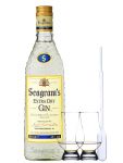 Seagrams Extra Dry Gin 0,7 Liter + 2 Glencairn Gläser und Einwegpipette