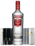 Smirnoff Vodka Mix Paket 1 x 0,7L 21 Red Label Vodka + 3 x jew. 2 Dosen 0,25 Liter 28 Black Schwarz, Grau und Weiß