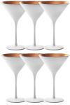 Stölzle Cocktail-und Martiniglas Elements Serie 6 Gläser in weiß/bronze - 1400025EL088