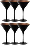 Stölzle Cocktail-und Martiniglas Elements Serie 6 Gläser in schwarz bronze- 1400025EL098