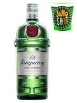 Tanqueray London Dry Gin 0,7 Liter + Jello Shot Waldmeister Wackelpudding mit Wodka 42 Gramm Becher