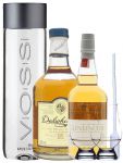 Whisky Probierset Glenkinchie 12 Jahre 0,2L, Dalwhinnie 15 Jahre 0,2L, 500ml Voss Wasser Still, 2 Glencairn Gläser + Einwegpipette